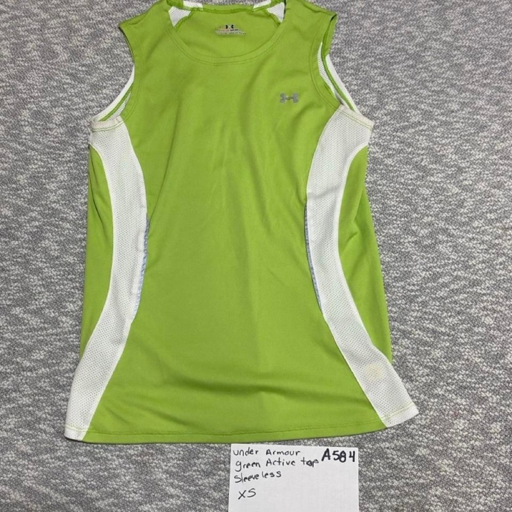 Under Armour green active top sleeveless Size XS. SKU-A584